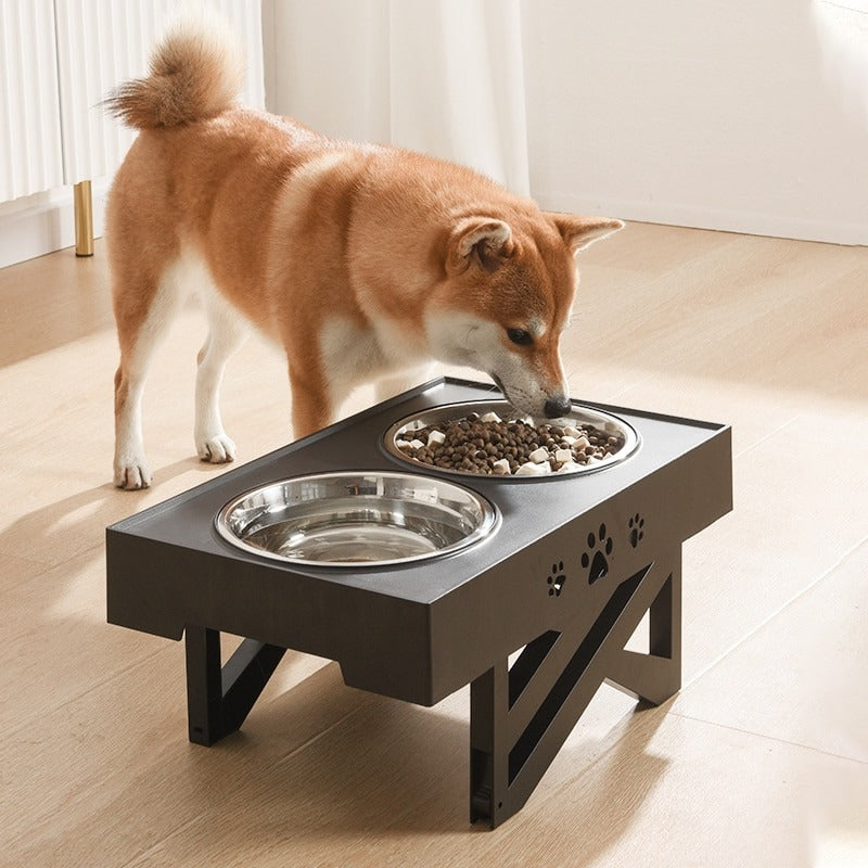 Elevated Adjustable Dog Bowl Stainless Steel Large Food Water Bowls