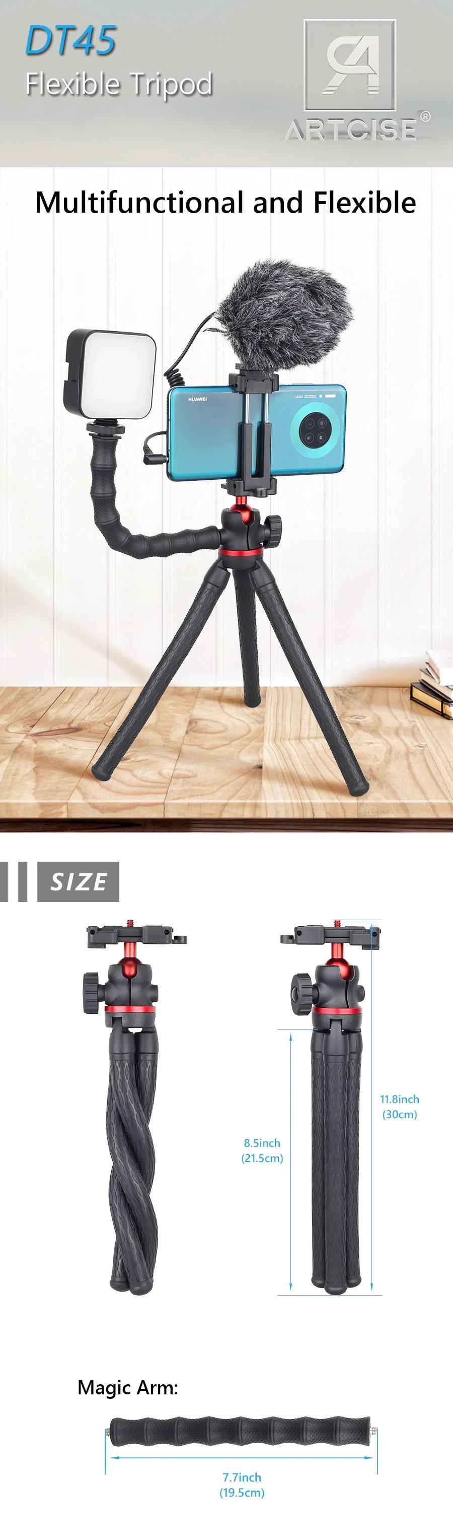 Octopus Tripod for iPhone Samsung Xiaomi Huawei Mobile Phone Smartphone Phone Stand