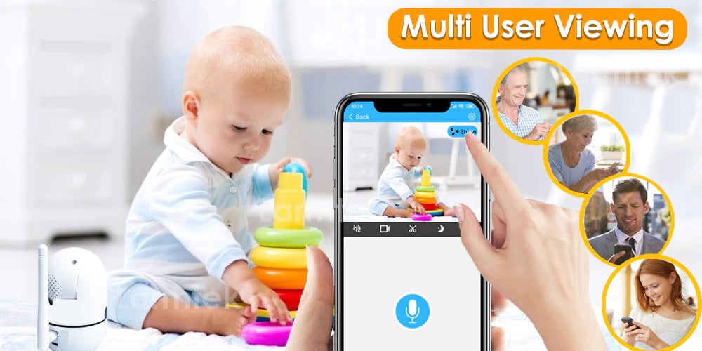 IP Camera 5G WiFi Baby Monitor Security Camera