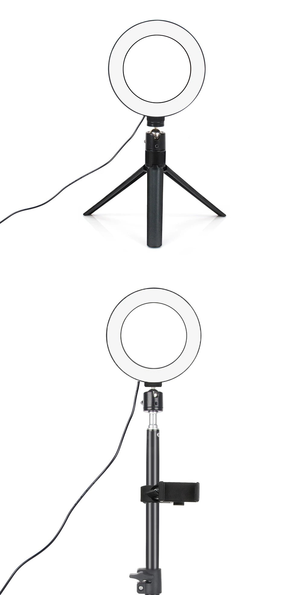 LED Ring Light Photography Lighting Selfie Lamp USB Dimmable
