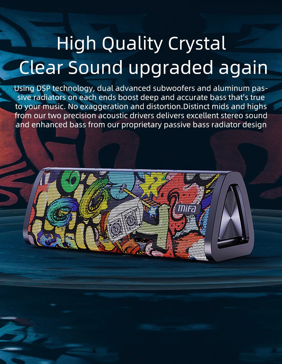 Portable bluetooth speaker 360° Stereo Sound