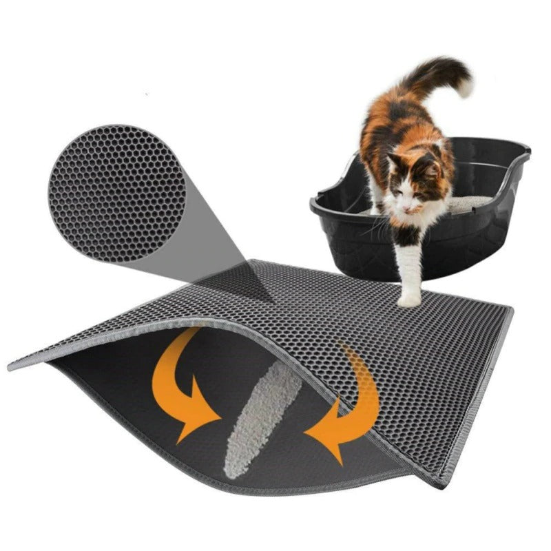 Pet Cat Litter Mat Waterproof EVA Double Layer Cat Litter