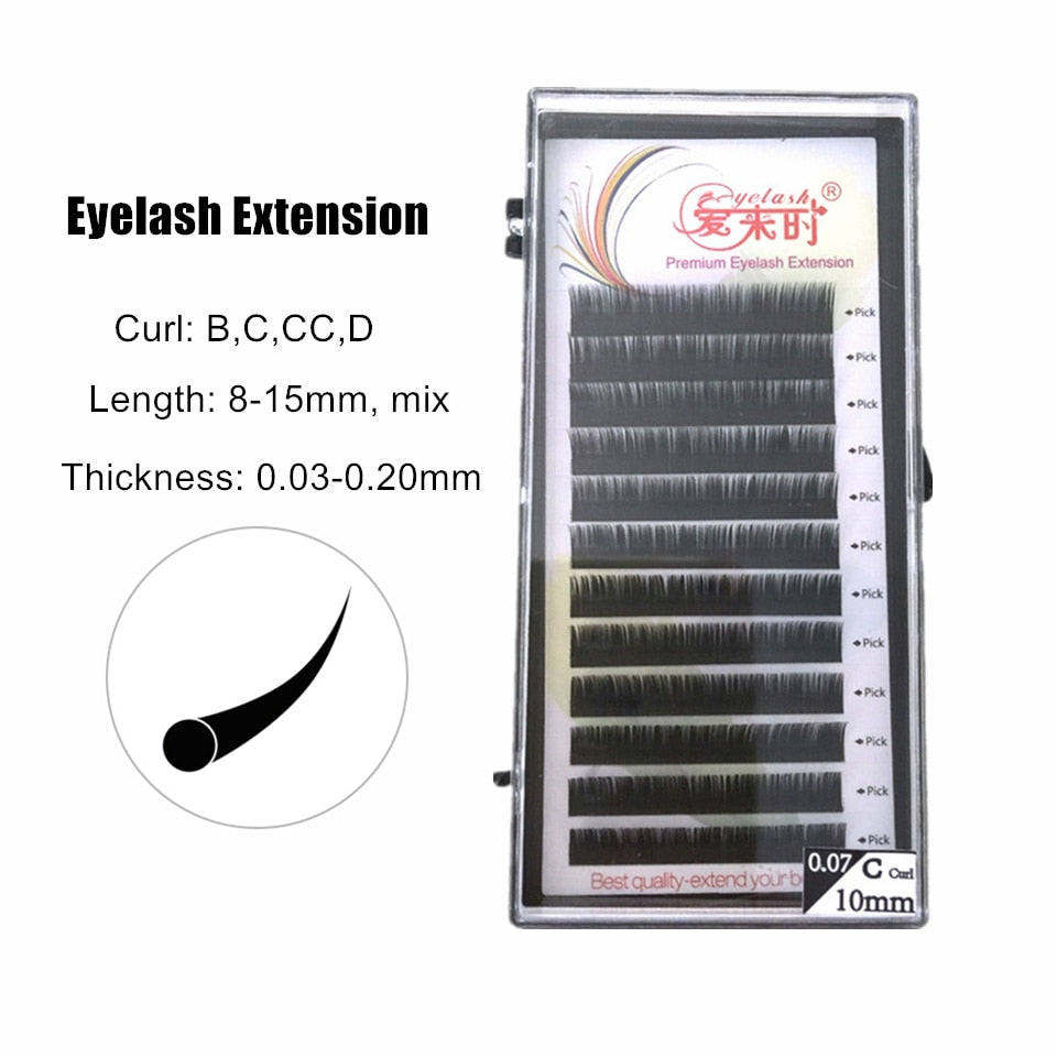 Eyelash Extensions B C CC D Curl False Eyelashes Individual Lashes