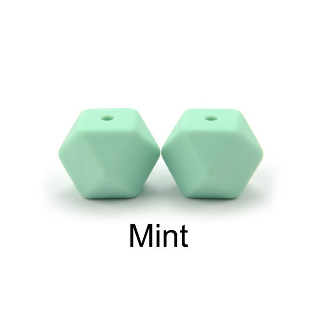 Mini Hexagon silicone beads Baby Teether