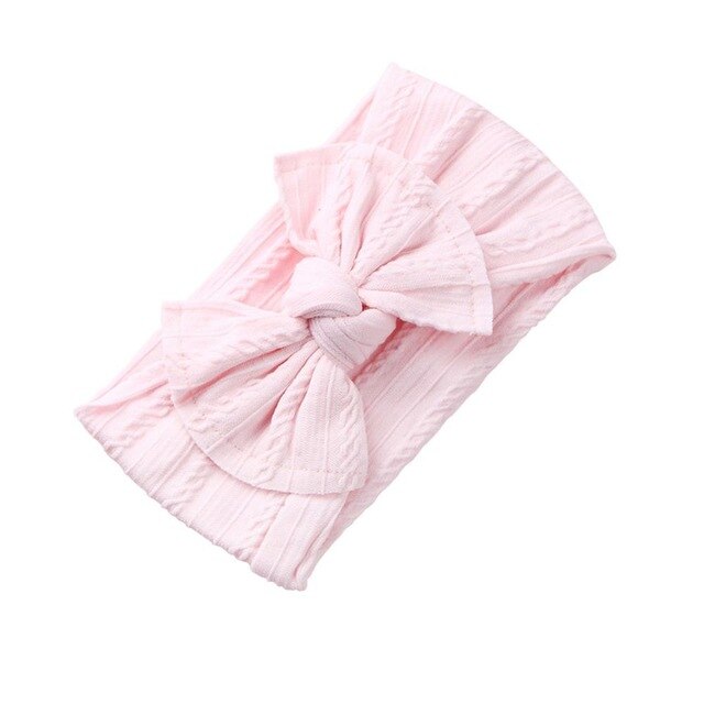 Wide Baby Nylon Newborn Headband Knotted Bow Hair Band Braid Bows Baby Hair Accessories for Infants 27 Colors JFNY099