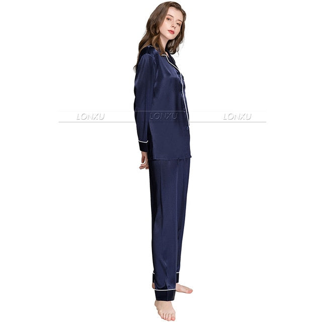 Silk Satin Pajamas  Pyjamas  Set  Sleepwear Loungewear