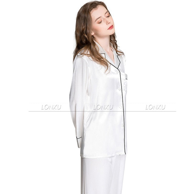 Silk Satin Pajamas  Pyjamas  Set  Sleepwear Loungewear