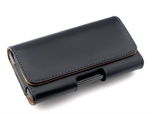 Leather phone belt case 6.5/5.8/4.7'' Waist Bag Magnetic Vertical Phone Case