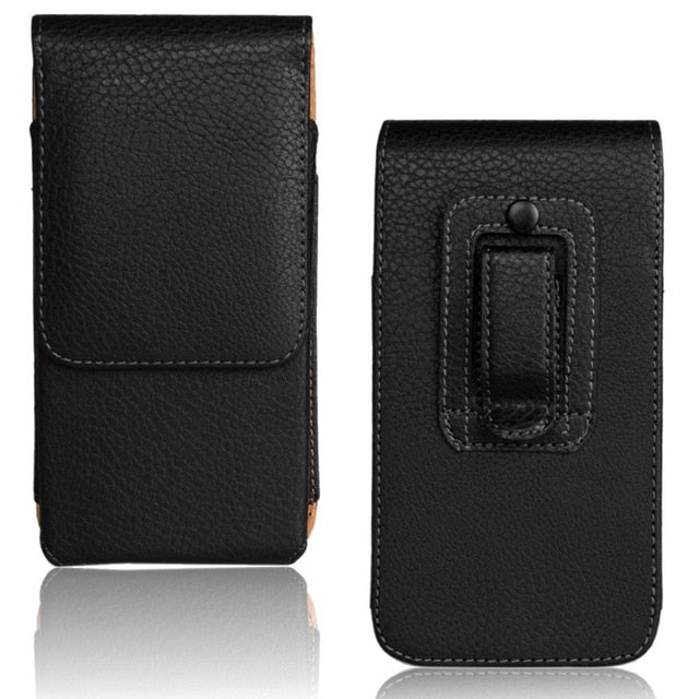 Leather phone belt case 6.5/5.8/4.7'' Waist Bag Magnetic Vertical Phone Case