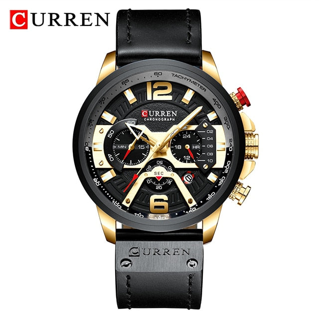Luxury  Chronograph Mens Watches Waterproof Sport Quartz Watch