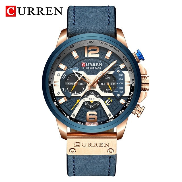Luxury  Chronograph Mens Watches Waterproof Sport Quartz Watch
