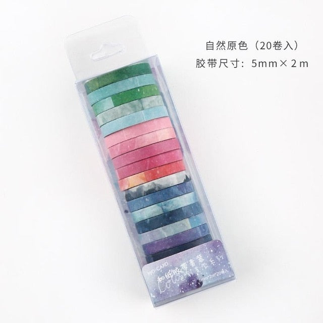 20pcs/pack Multi-color Washi Tape Scrapbooking