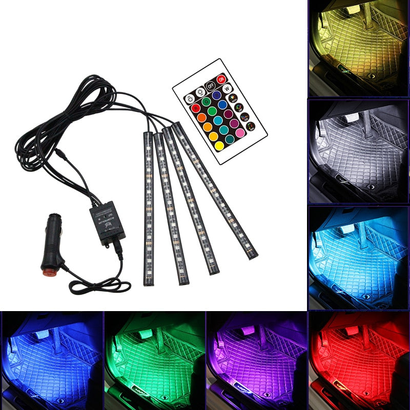 Car RGB LED Strip Light Colors Car Styling