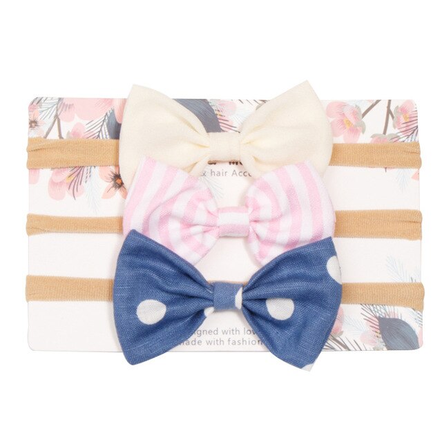 Bowknot Baby Girls Headband Infant Elastic