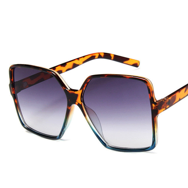 Oversize Sunglasses Gradient Plastic