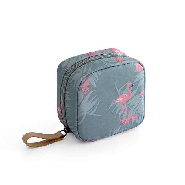 1 pc Mini Solid Color Flamingo Cosmetic Bag