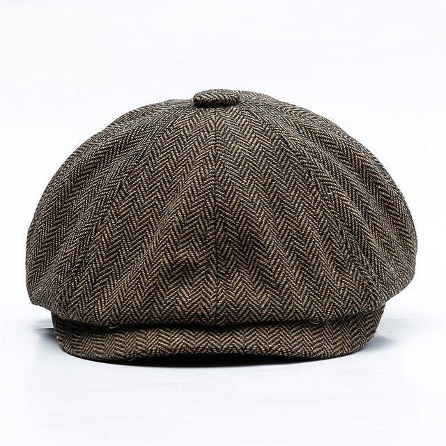 Autumn Winter Newsboy Caps Warm Tweed