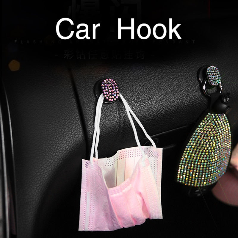 Bling Car Hooks Crystal Rhinestone Back Seat