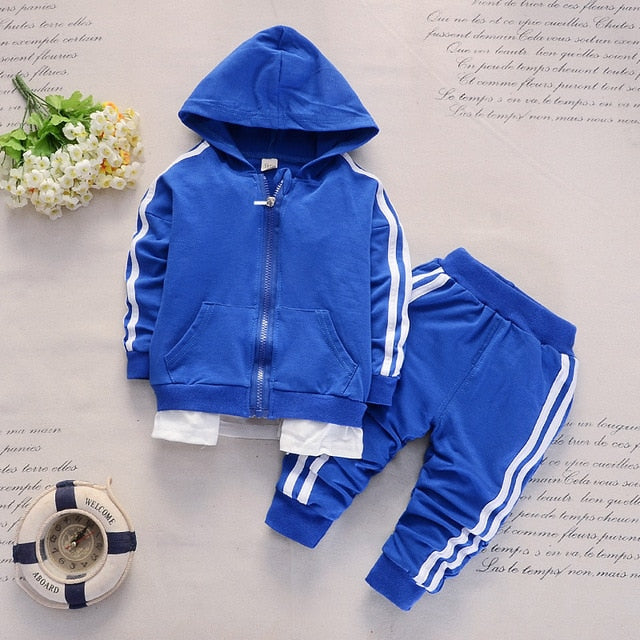 Spring Baby Casual Tracksuit Zipper Jacket Pants