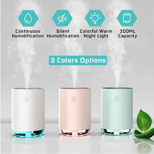 Mini USB Air Humidifier Essential Oil Diffuser