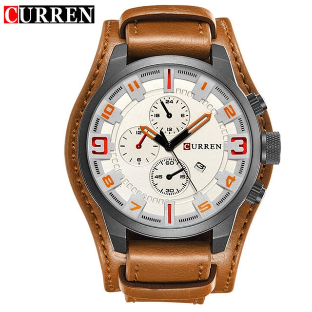 Army Military Quartz Mens Watches Top Brand Luxury Leather Men Watch