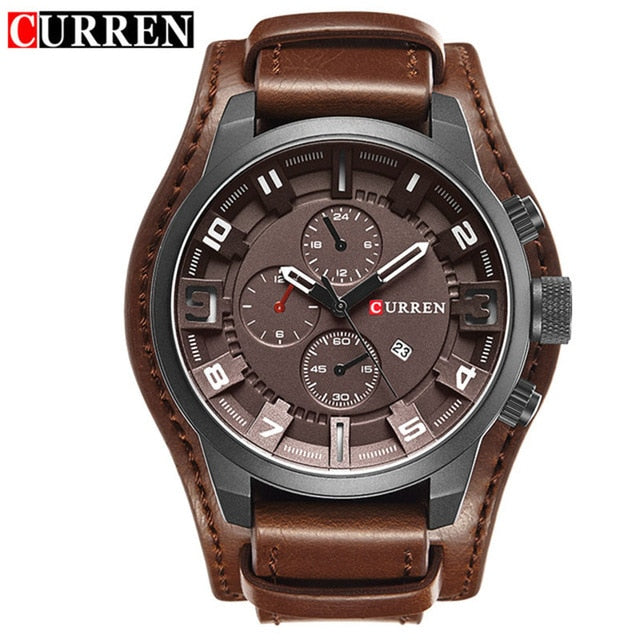 Army Military Quartz Mens Watches Top Brand Luxury Leather Men Watch