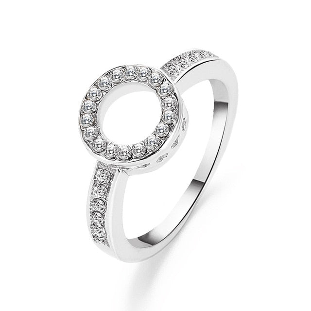AAA White Zircon Cubic Elegant Rings