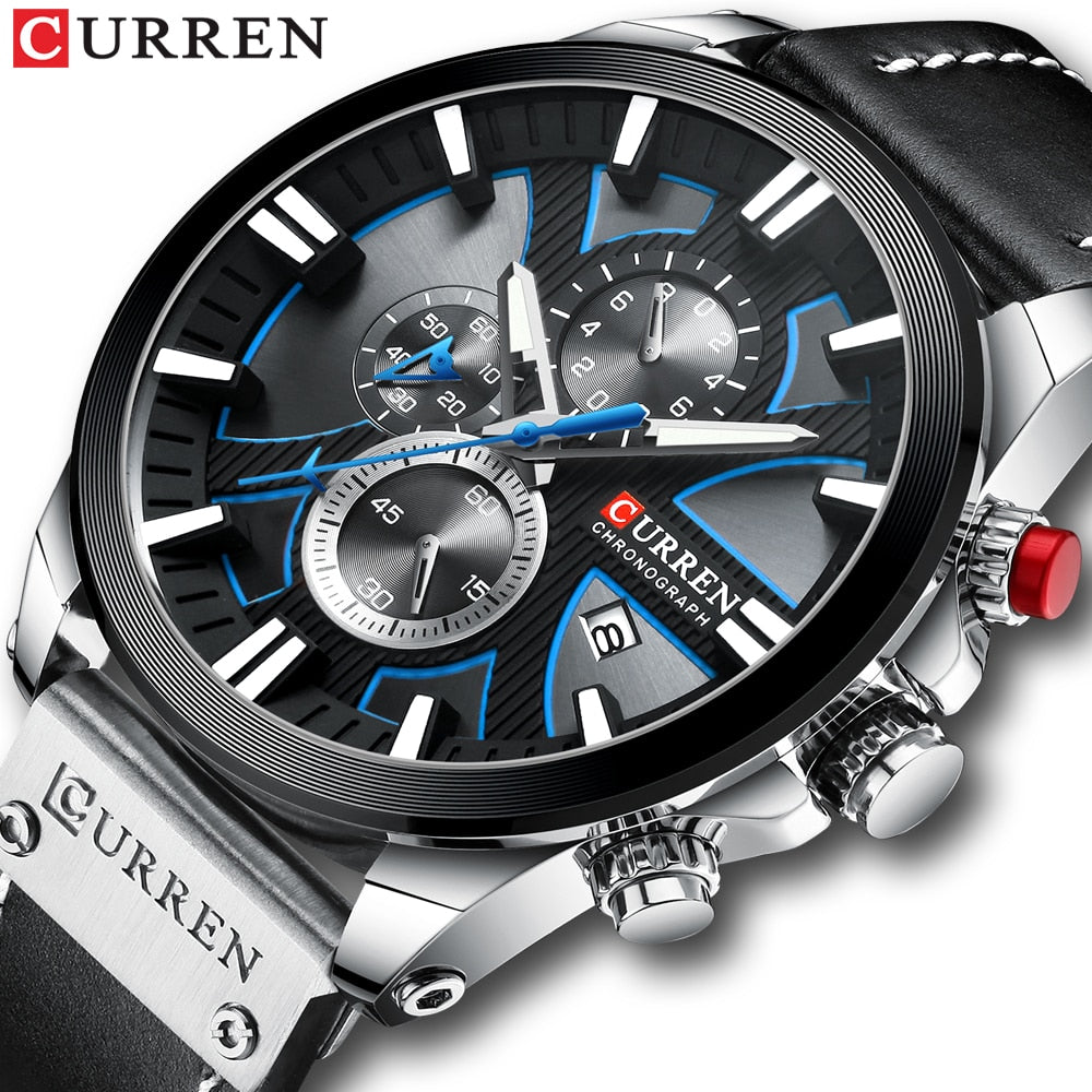 Watches Quartz Clock Leather Male Wristwatch Relogio Masculino