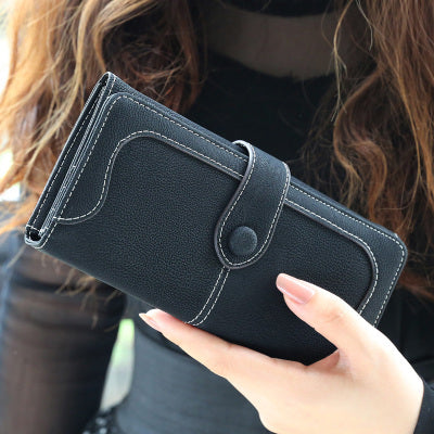 Many Departments Faux Suede Long Wallet