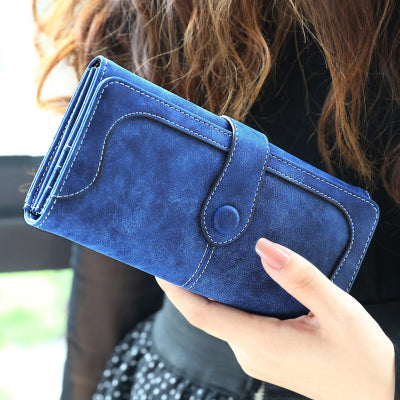 Many Departments Faux Suede Long Wallet