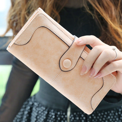 Many Departments Faux Suede Long Wallet