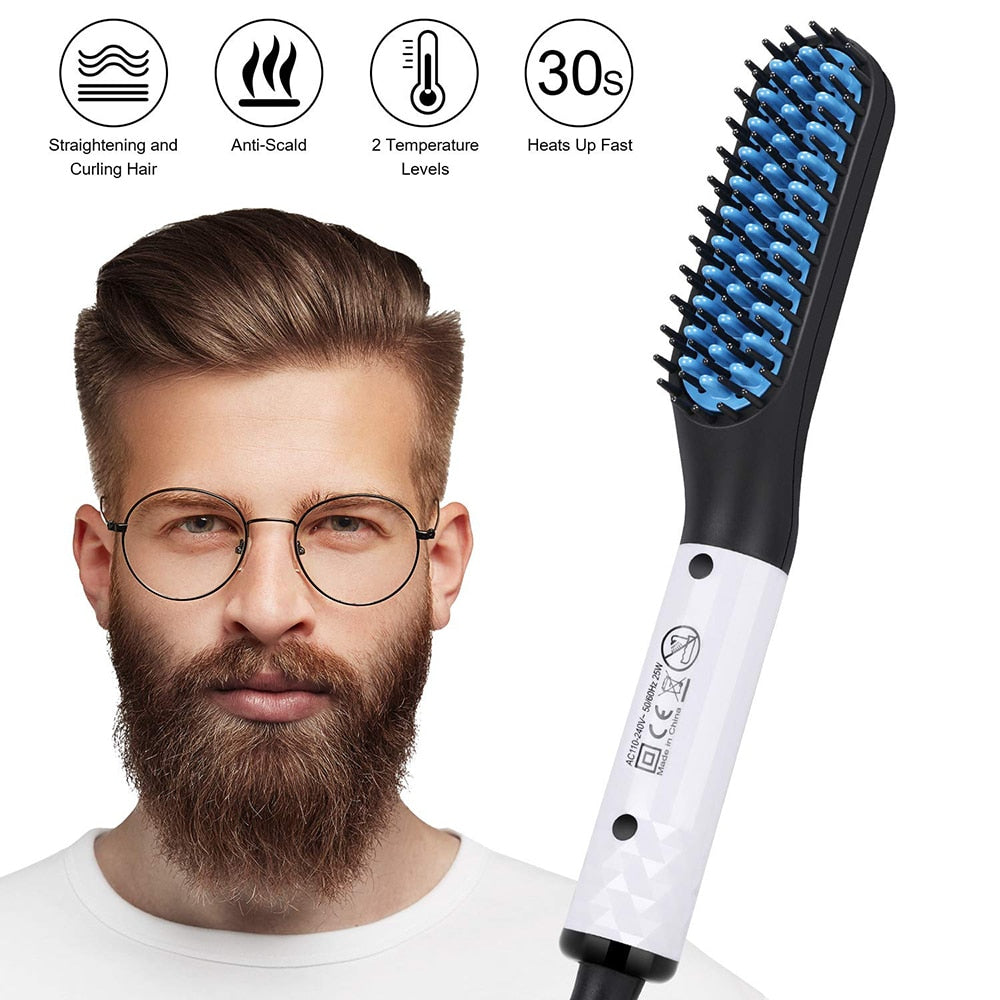 Updated Beard Straightener Man's Hair Flat Iron