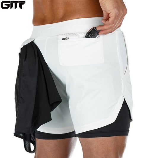 2 in 1 Sports Jogging Fitness Shorts