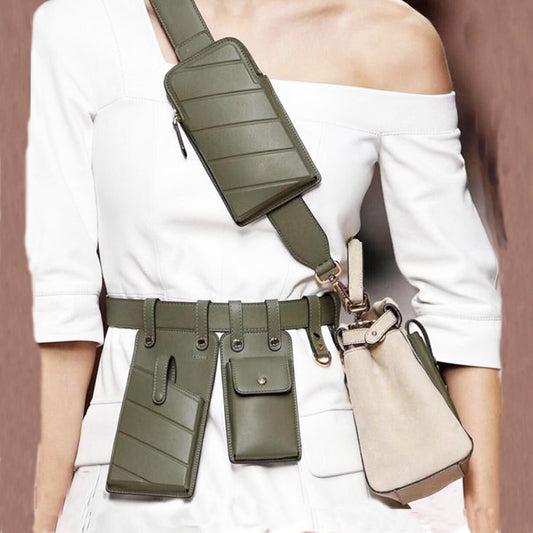 Women  Fashion Leather Crossbody Chest Bags
