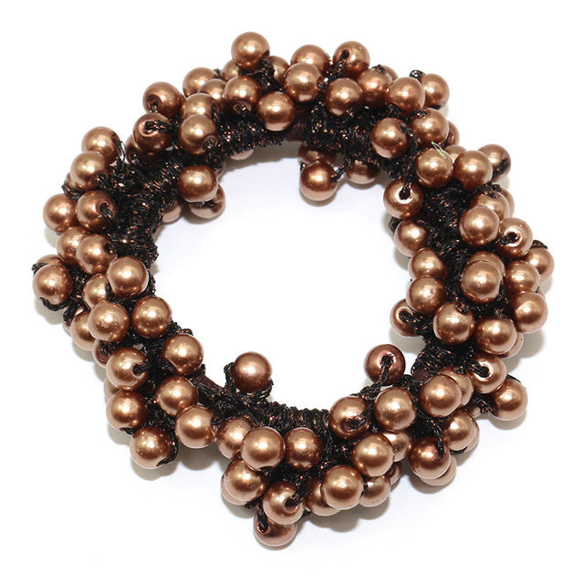 Elegant Pearl Hair Ties Beads