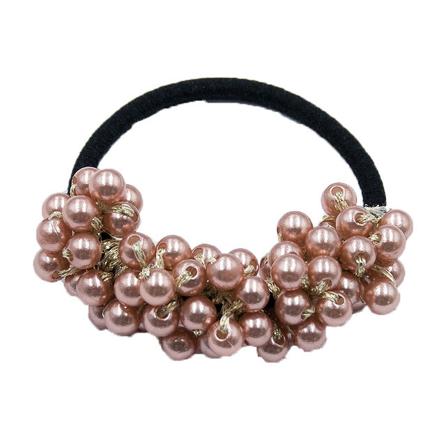 Elegant Pearl Hair Ties Beads