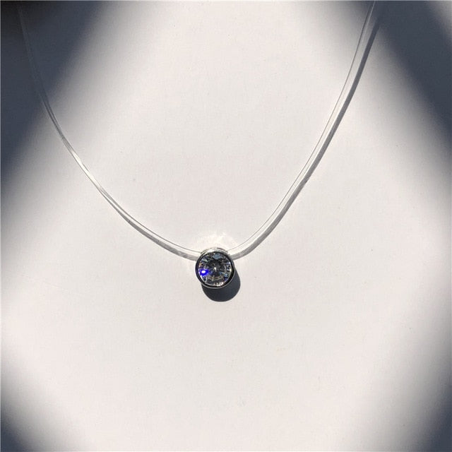 Invisible Fish Line Crystal Necklace