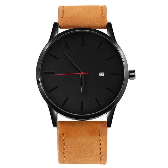 Men's Fashion Leather Quartz Watch