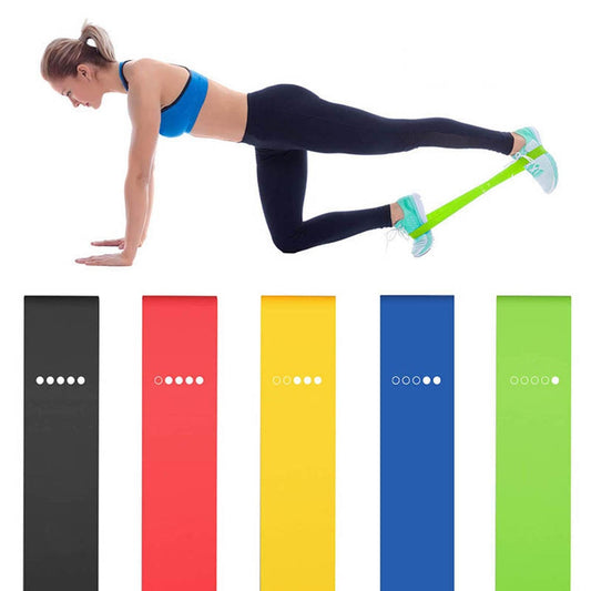 5 pieces Yoga Resistance Bands Stretching Rubber Loop