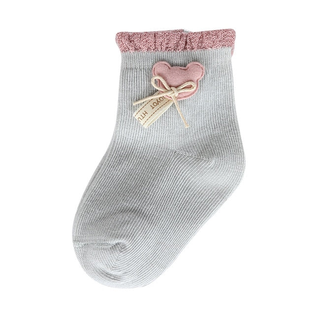 Baby Socks Cotton Socks Girls Boys Newborn Socks Cartoon Decoration Boneless Suture Children Infant Socks Baby Clothing