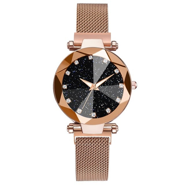 Ladies Magnetic Starry Sky Clock Watches