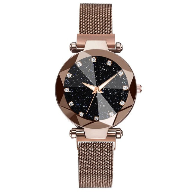 Ladies Magnetic Starry Sky Clock Watches