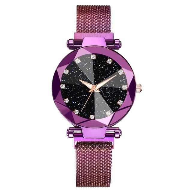 Ladies Magnetic Starry Sky Clock Watches