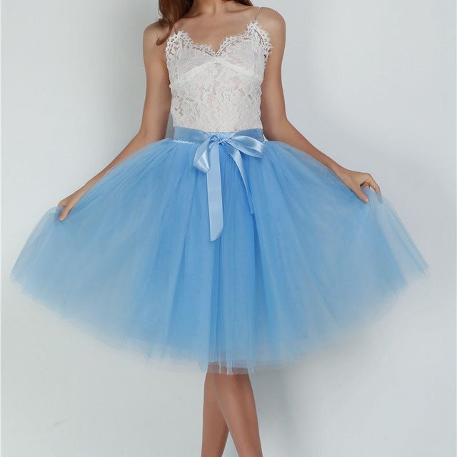 Tulle Skirt Pleated Tutu Skirts Women