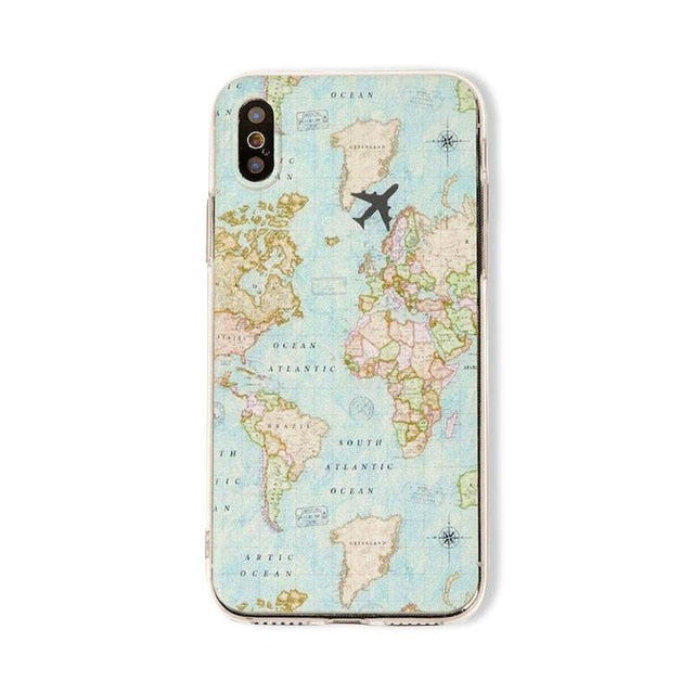 animal Map starry sky iPhone Case Suitable