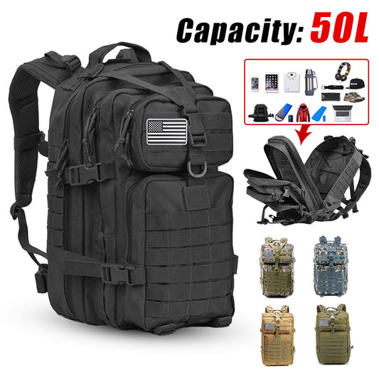 50L Large Capacity Men Army Military Tactical Backpack