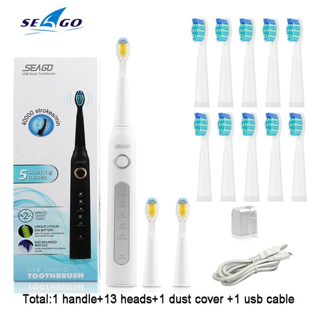 Electric Toothbrush SG-507 Adult Timer Brush Set