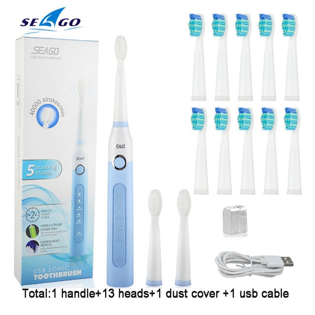 Electric Toothbrush SG-507 Adult Timer Brush Set