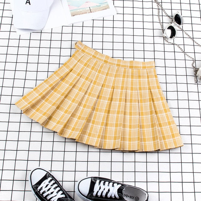 Preppy Style Plaid Skirts