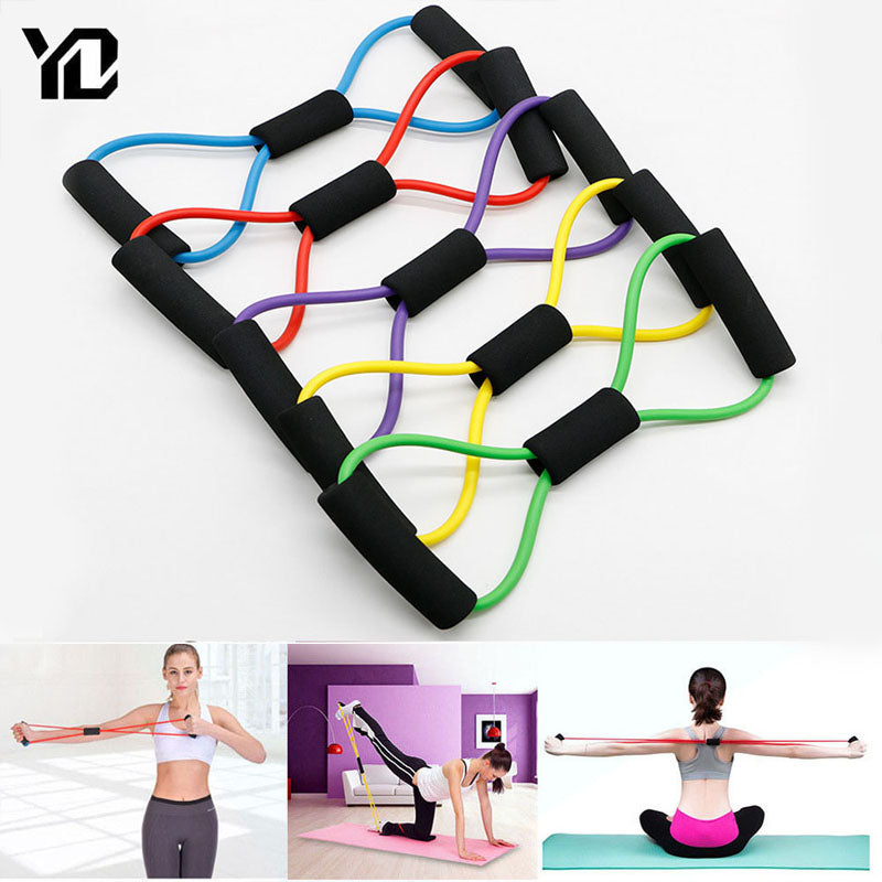 Word Fitness Yoga Resistance Rubber Bands